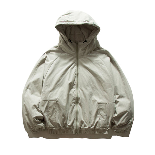 Unisex Oversized wattierte Kapuzenjacke mit elastischem Saum und verdeckten Taschen Shop Nory