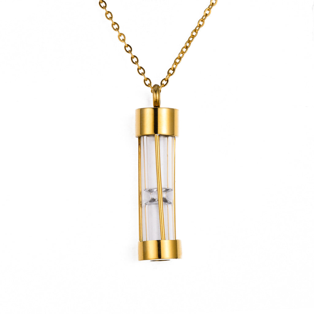 Damen Pendelkette mit modernem Sanduhr-Anhänger Shop Nory