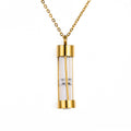 Damen Pendelkette mit modernem Sanduhr-Anhänger Shop Nory