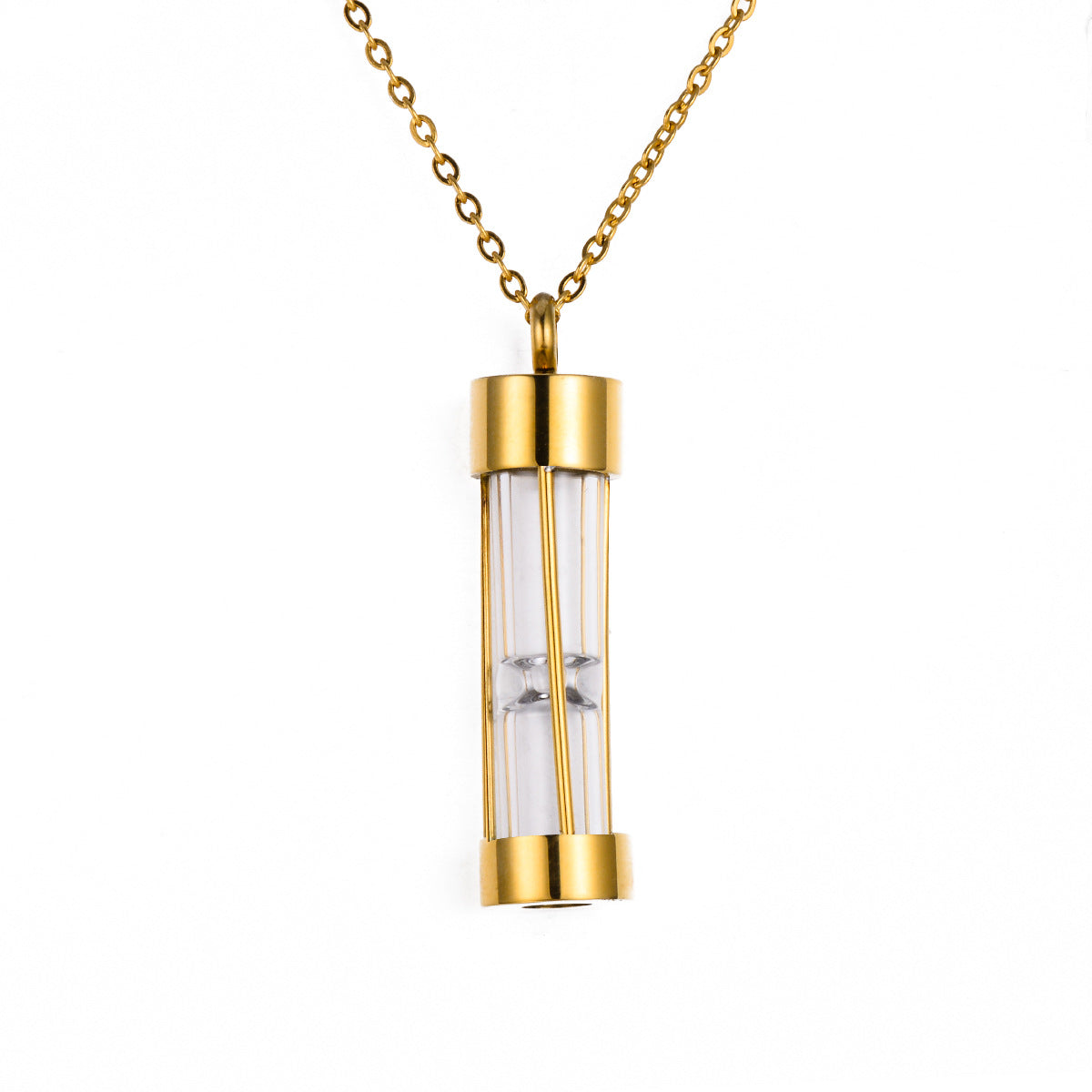 Damen Pendelkette mit modernem Sanduhr-Anhänger Shop Nory