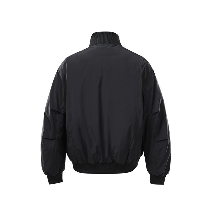 Herren Leichte Nylon-Bomberjacke mit Stehkragen und elastischem Saum Shop Nory