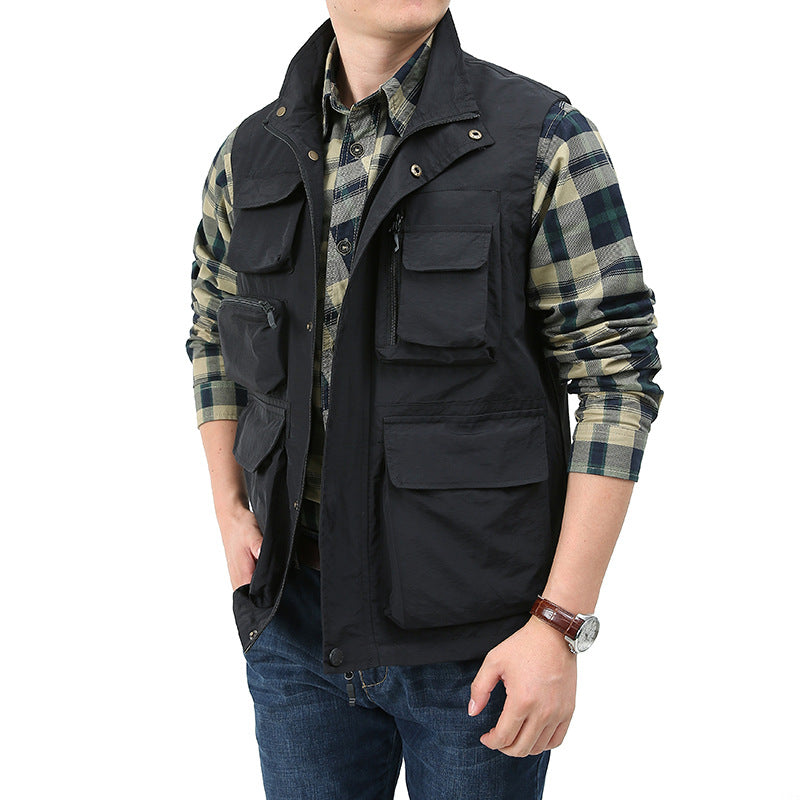 Herren Angler- und Fotoweste mit vielseitigen Taschen und praktischem Verschluss Shop Nory