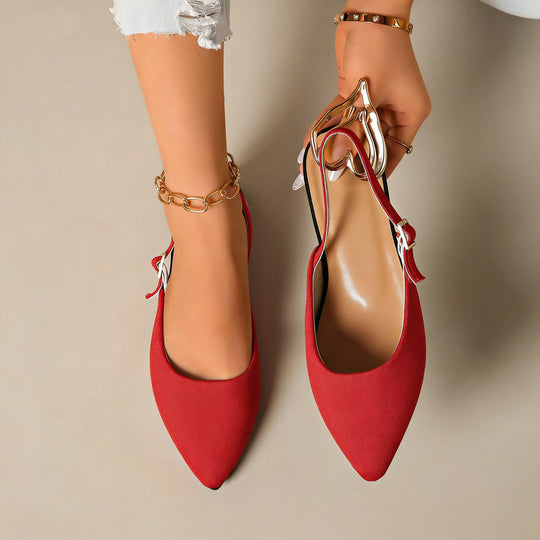 Damen Elegante Slingback-Pumps mit modischem Ketten-Detail