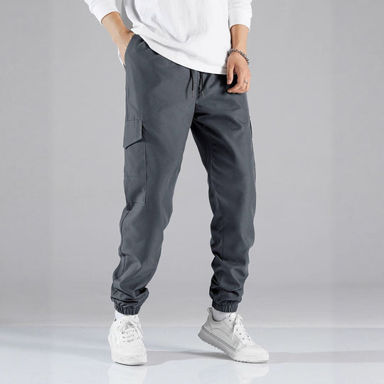 Herren Technische Cargo-Jogginghose im Utility‑Stil mit Klappentaschen & elastischen Knöchelbündchen Shop Nory
