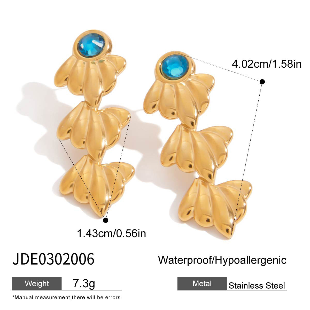Damen Ohrhänger mit Muschel- und Seestern-Motiv aus hypoallergenem Edelstahl Shop Nory