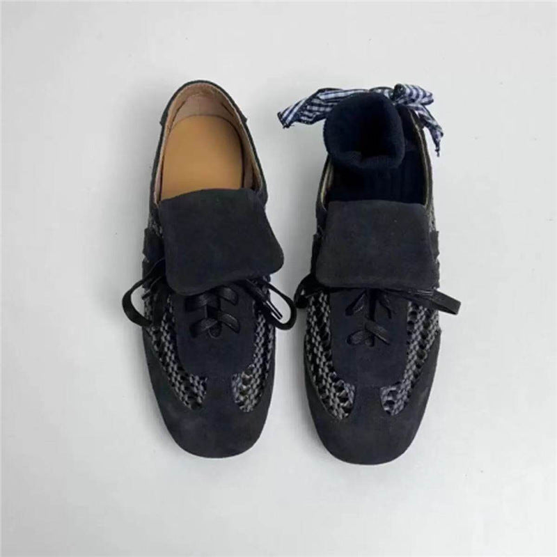 Damen Mokassin-Sneaker aus Veloursleder mit geflochtenen Einsätzen und umklappbarer Zunge Shop Nory