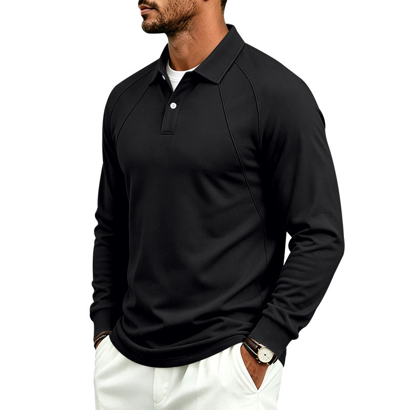 Herren Langarm-Poloshirt mit Raglannähten, Performance-Finish und sportlichem Kragen Shop Nory