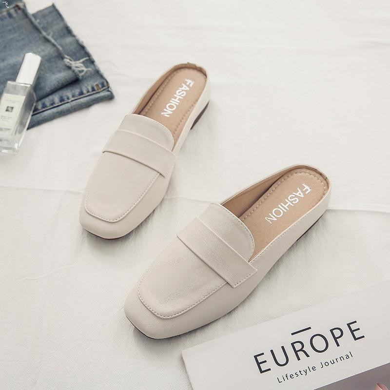 Damen elegante Slipper mit modischem Ledermuster