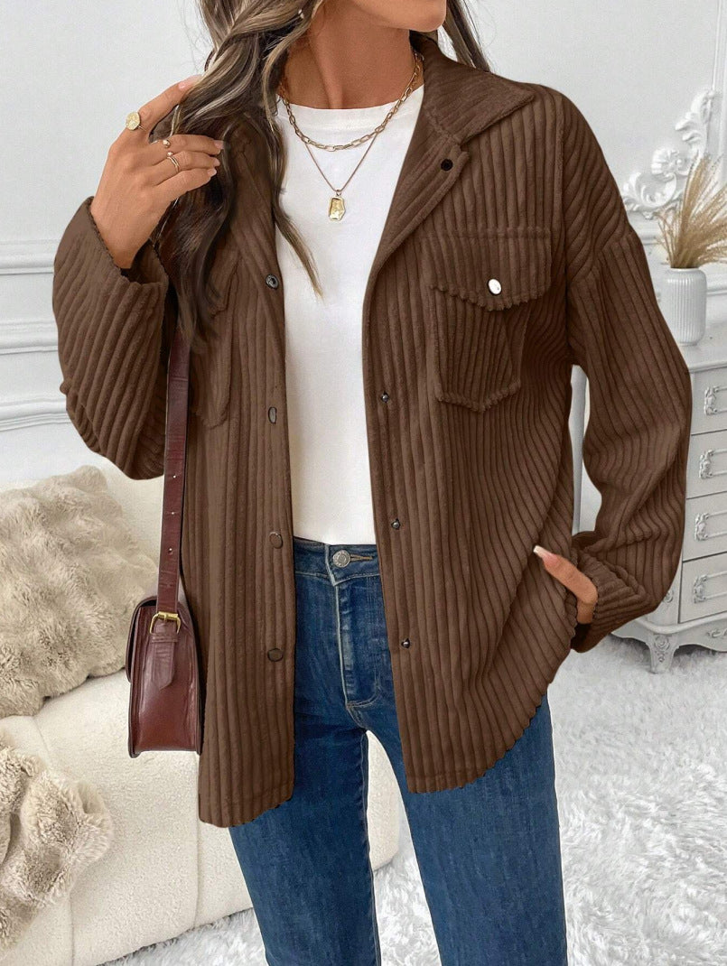 Damen Elegante Rippstrickjacke