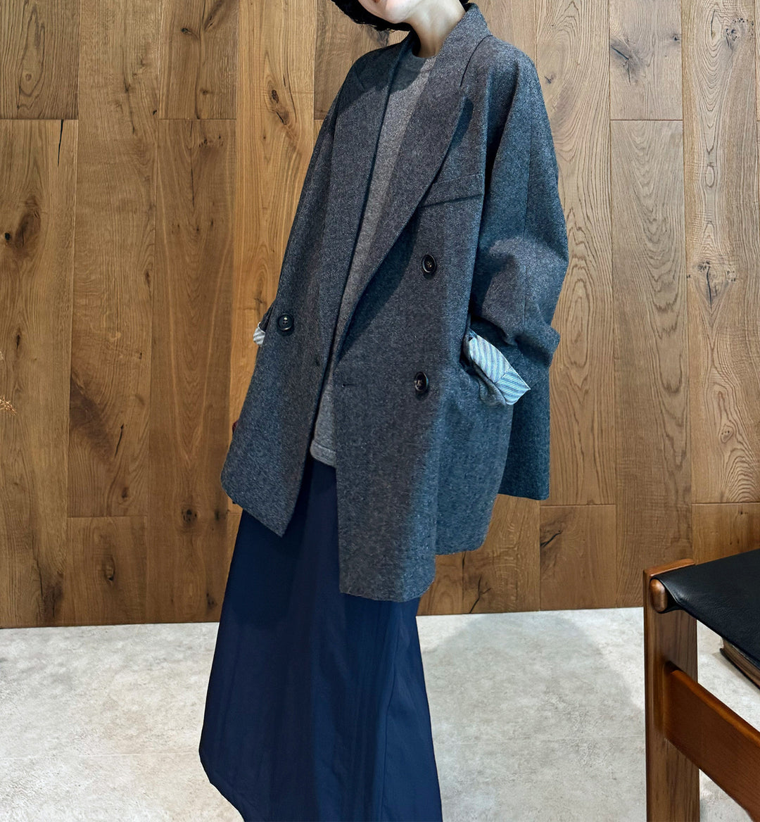 Damen Modischer Oversized Blazer mit doppelter Knopfleiste Shop Nory