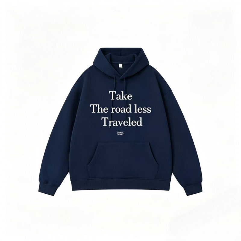 Unisex Oversize-Kapuzenpullover mit Statement-Print und Kängurutasche Shop Nory