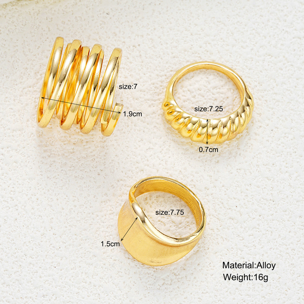 Damen Ring-Set mit geschwungenem und modernem Design Shop Nory