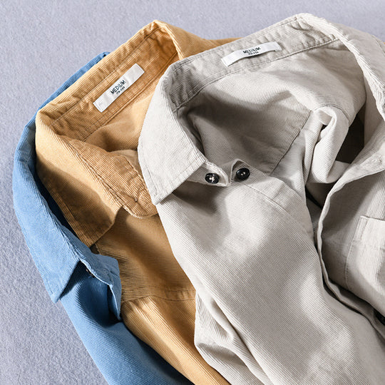 Herren Lockeres Baumwoll‑Leinen Layering‑Hemd mit Brusttasche und Soft‑Touch‑Textur Shop Nory