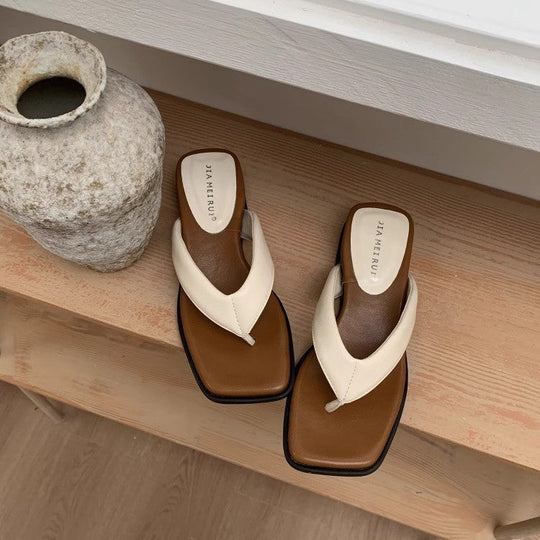 Damen elegante Flip-Flop Pantoletten mit modischem Design und rutschfester Sohle