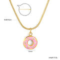 Damen Halskette mit verspieltem Donut-Anhänger und funkelnden Kristallen Shop Nory