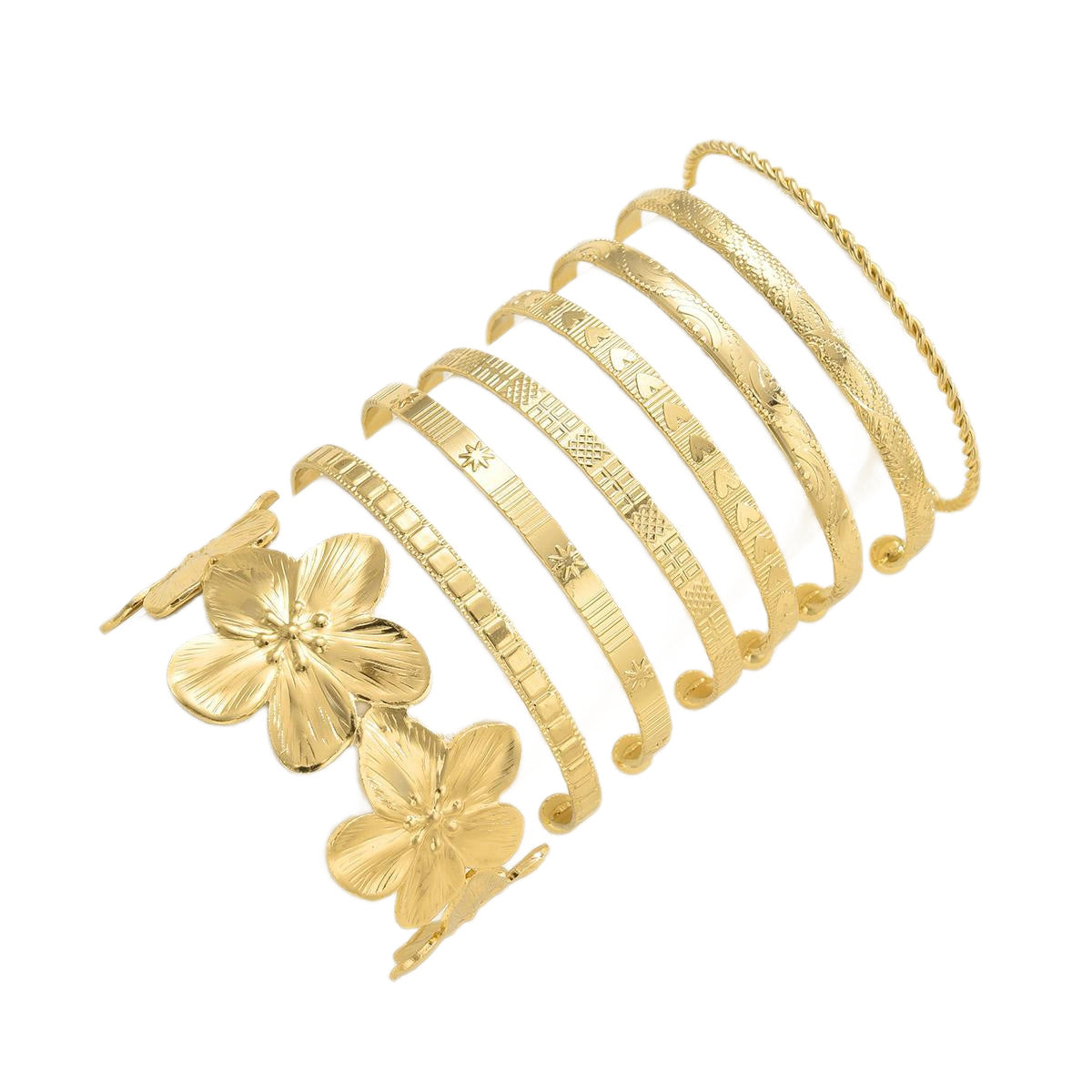 Damen Armband-Set mit einzigartigen floralen Designs und eleganten Texturen Shop Nory
