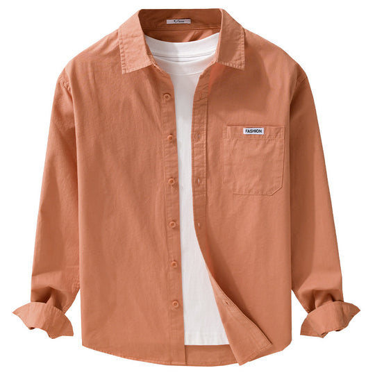 Herren Leichtes Baumwoll-Overshirt mit Brusttasche, Soft‑Touch und Relaxed-Schnitt Shop Nory