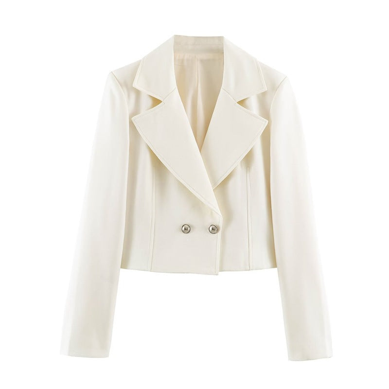 Damen Kurzblazer mit taillierter Silhouette und überschnittenem Schalkragen Shop Nory