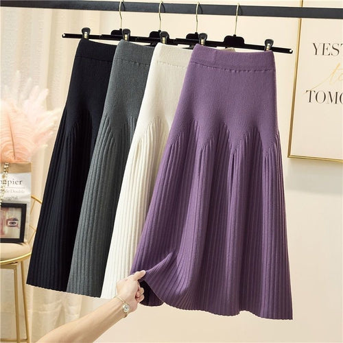 Damen Eleganter Plissee-Maxiröck mit voluminösem Saum Shop Nory