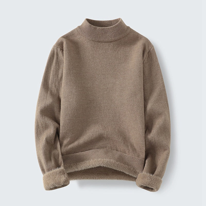 Damen Feinstrick-Mockneck-Pullover mit wärmendem Fleece-Innenfutter und umgeschlagenen Teddy-Bündchen Shop Nory