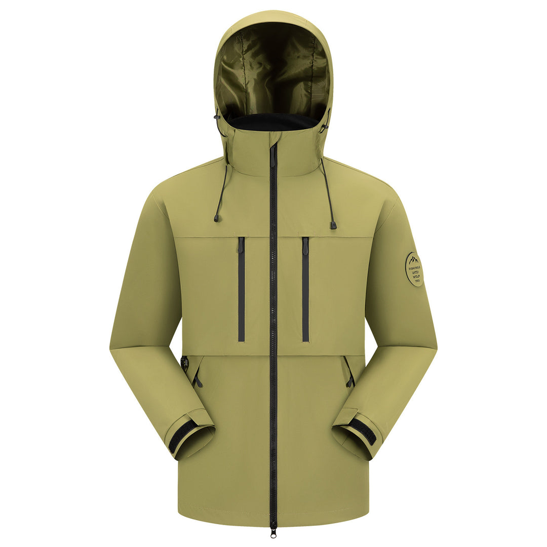 Herren Wasserdichte atmungsaktive Softshell Outdoorjacke mit verstellbarer Kapuze Shop Nory