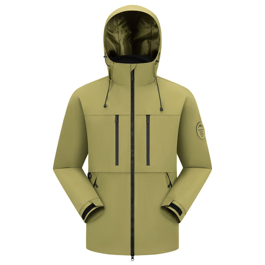 Herren Wasserdichte atmungsaktive Softshell Outdoorjacke mit verstellbarer Kapuze Shop Nory
