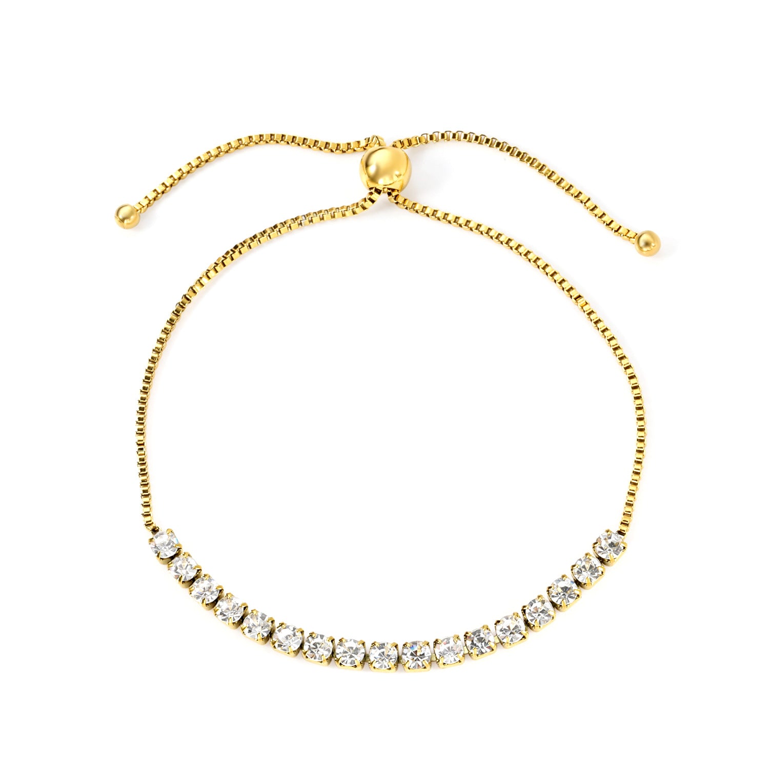 Damen Armband mit funkelnden Kristallen und verstellbarem Design Shop Nory