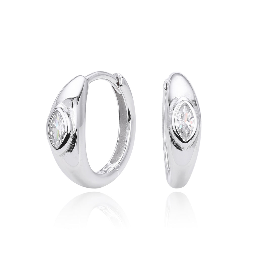 Damen Ohrstecker mit funkelndem Zirkon aus hochwertigem 925 Sterling Silber Shop Nory