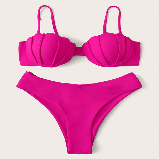 Damen Push-Up Bikini mit elegantem Muscheldesign