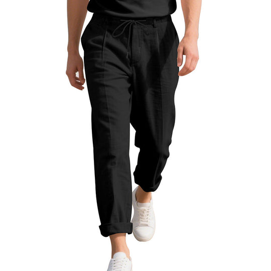 Herren leichte, atmungsaktive Strandhose mit verstellbarem Kordelzug und praktischen seitlichen Taschen