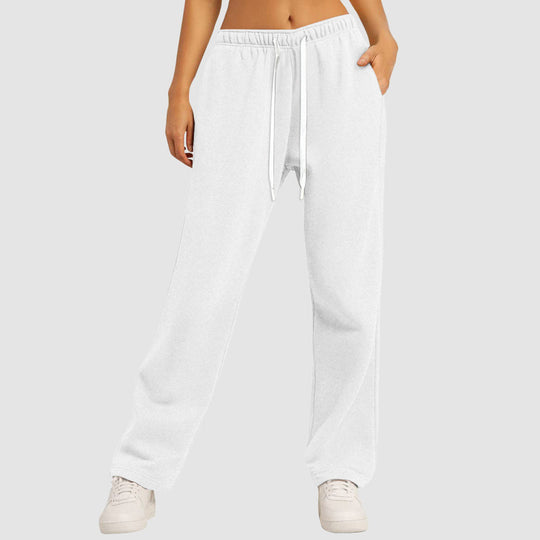 Damen nan lässige Loungehose mit geradem Bein extra langem Tunnelzug und tiefem Schritt Shop Nory