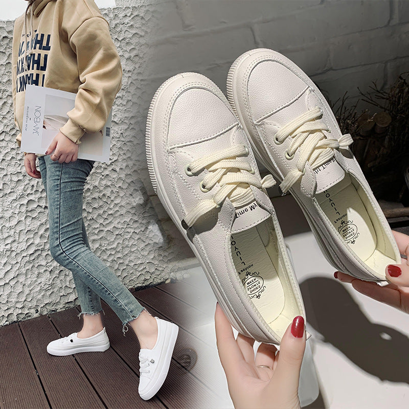Damen Minimalistische Low-Top Sneaker aus Kunstleder mit gepolstertem Komfortfußbett Shop Nory