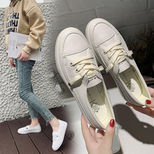 Damen Minimalistische Low-Top Sneaker aus Kunstleder mit gepolstertem Komfortfußbett Shop Nory