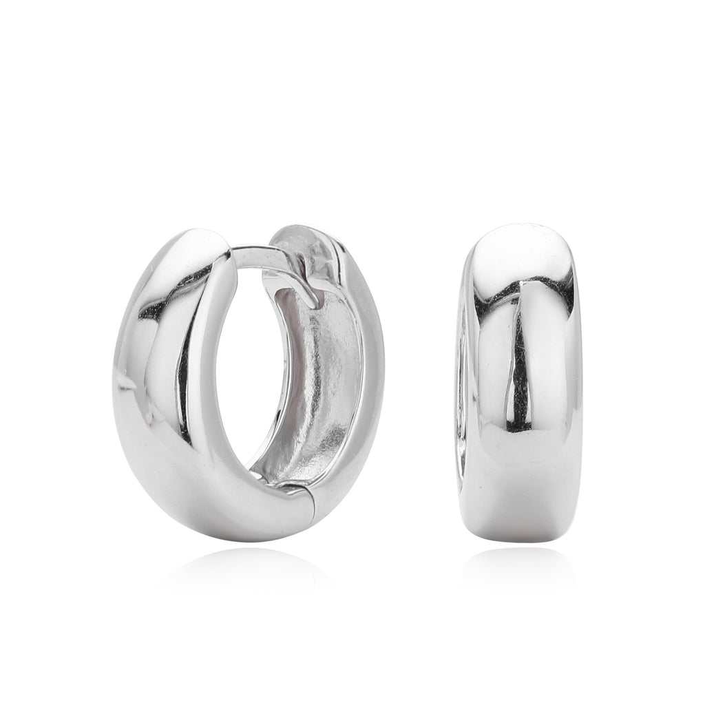 Damen Creolenohrringe aus hochwertigem 925 Sterling Silber mit glänzender Oberfläche Shop Nory
