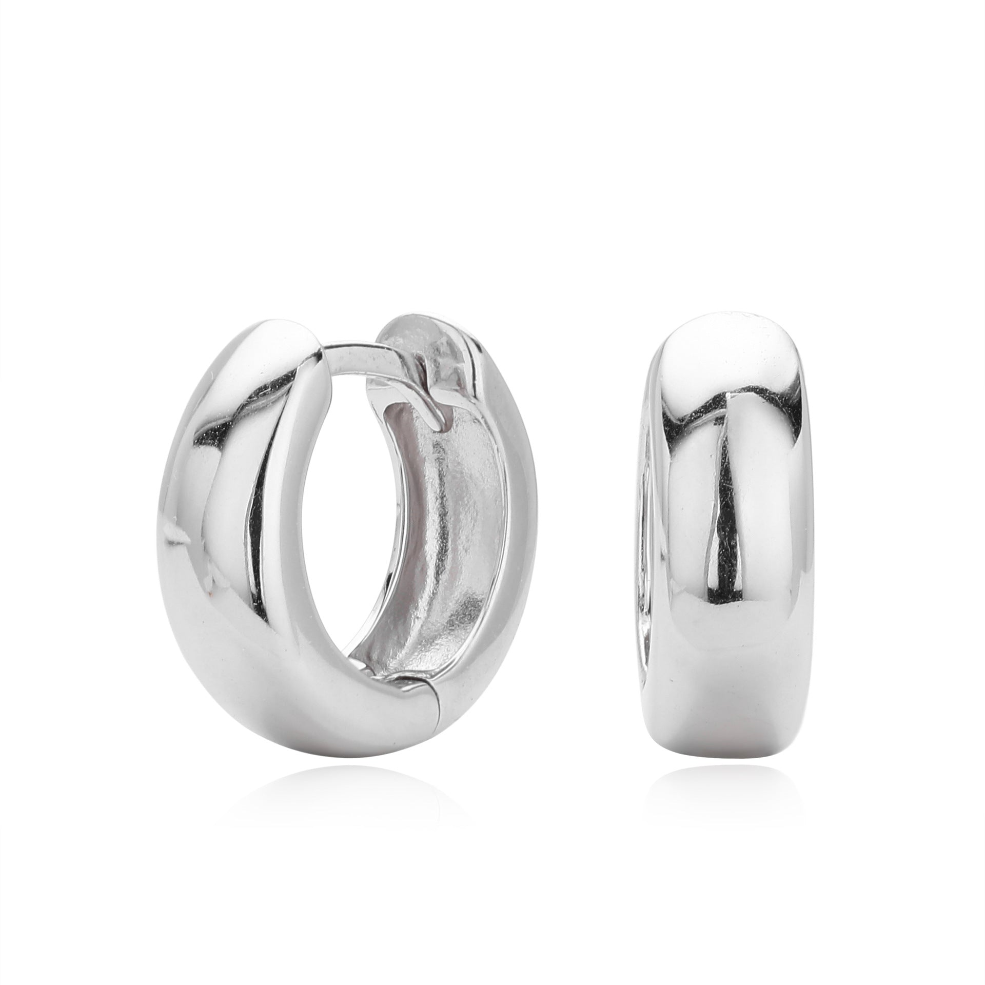 Damen Creolenohrringe aus hochwertigem 925 Sterling Silber mit glänzender Oberfläche Shop Nory