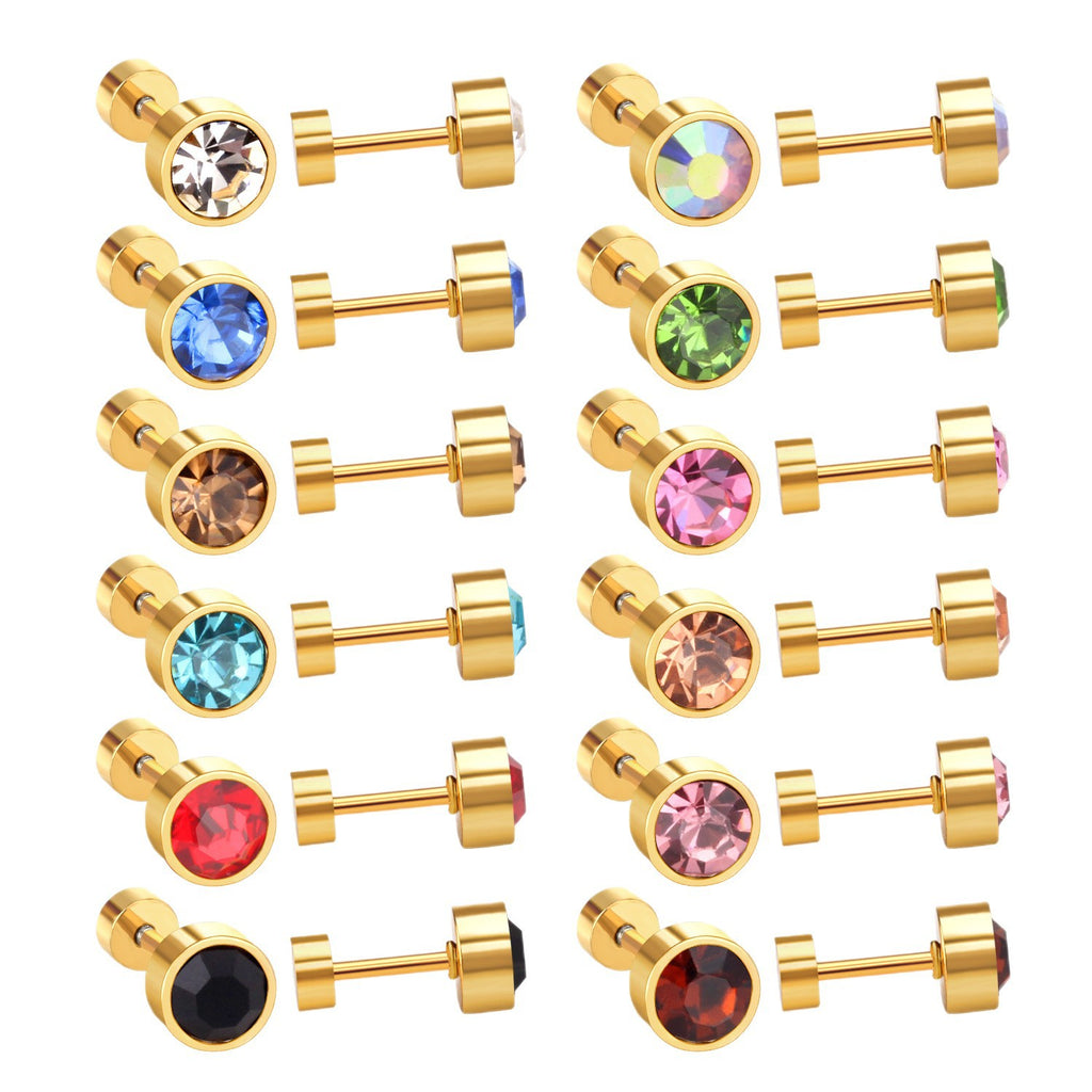 Damen Edelstahl Ohrstecker mit funkelnden Kristallakzenten Shop Nory