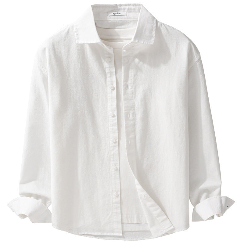 Herren Leichtes Leinen-Baumwoll-Overshirt mit Kentkragen, Relaxed‑Fit und durchgehender Knopfleiste Shop Nory