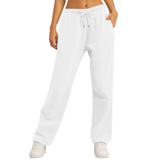 Damen nan weite High‑Waist Loungewear‑Jogginghose mit elastischem Bund Kordelzug und Seitentaschen Shop Nory