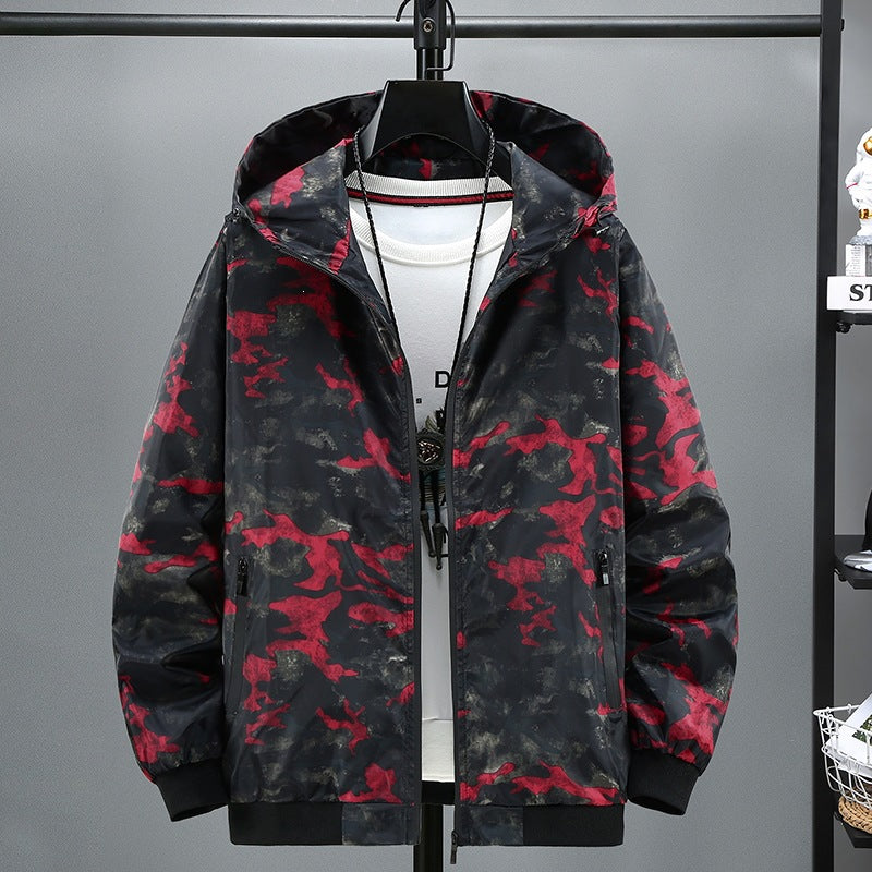 Herren Modische Kapuzenjacke mit Camouflage-Muster Shop Nory