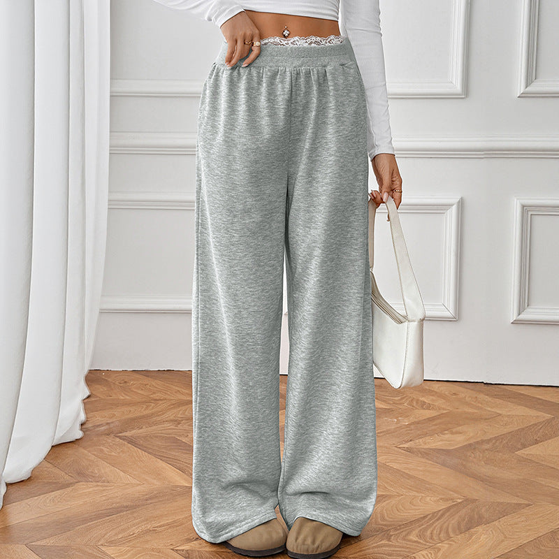 Damen Komfortweite Jersey-Loungehose mit hohem Elastikbund Shop Nory