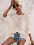 Damen lässiger Strickpullover mit lockerer Passform und modischem Oversized-Stil Shopnory