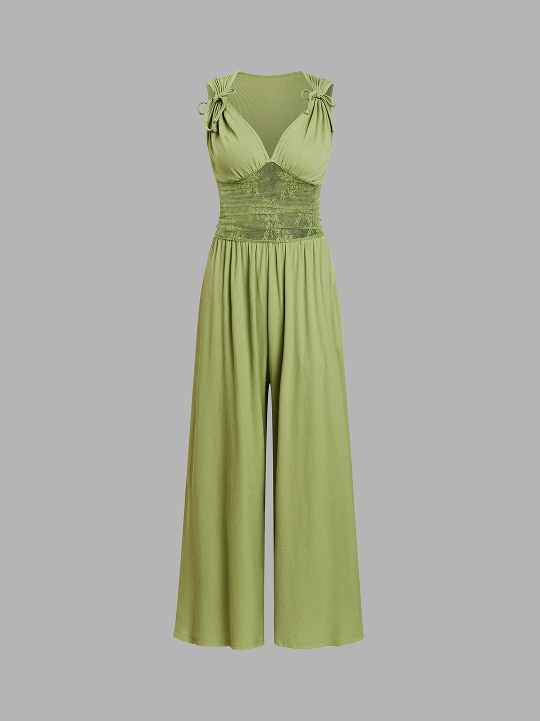 Damen eleganter Jumpsuit mit verstellbaren Trägern und weiten Beinen Shopnory