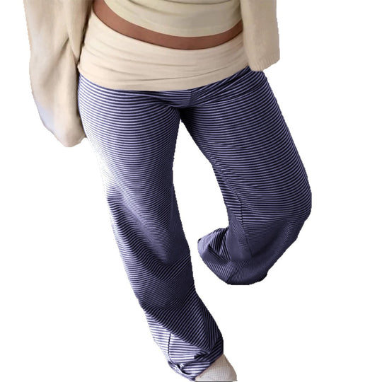 Damen nan weite Palazzo-Loungehose mit hohem Bund und elastischem Comfort-Stretch Shop Nory