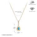 Damen Halskette mit filigranem Tropfenanhänger aus hochwertigem 925 Sterling Silber und funkelndem Zirkon Shop Nory