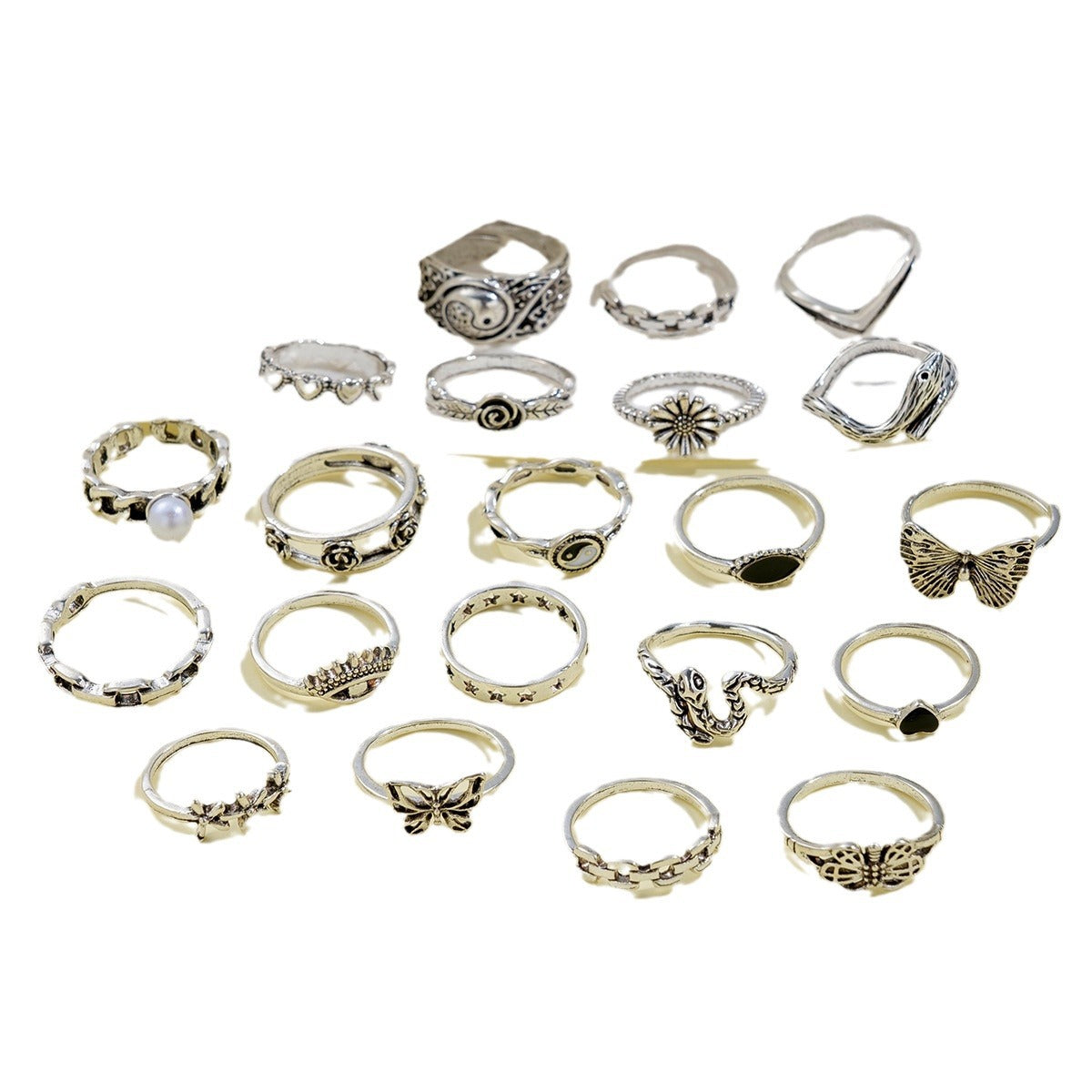 Damen Ring-Set mit verspielten Designs und filigranen Details Shop Nory
