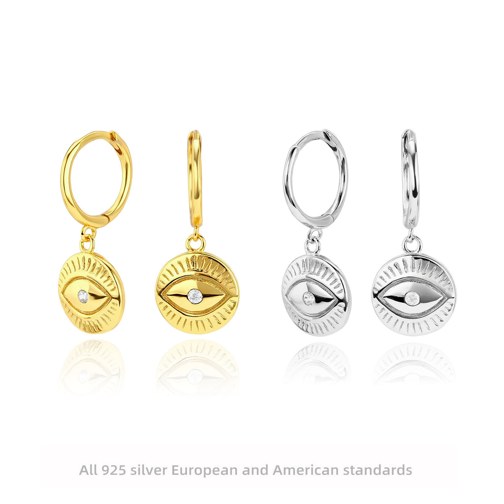 Damen Ohrhänger mit schützendem Augenmotiv aus hochwertigem 925 Sterling Silber Shop Nory