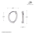 Damen Creolen mit gedrehtem Design aus 925 Sterlingsilber Shop Nory