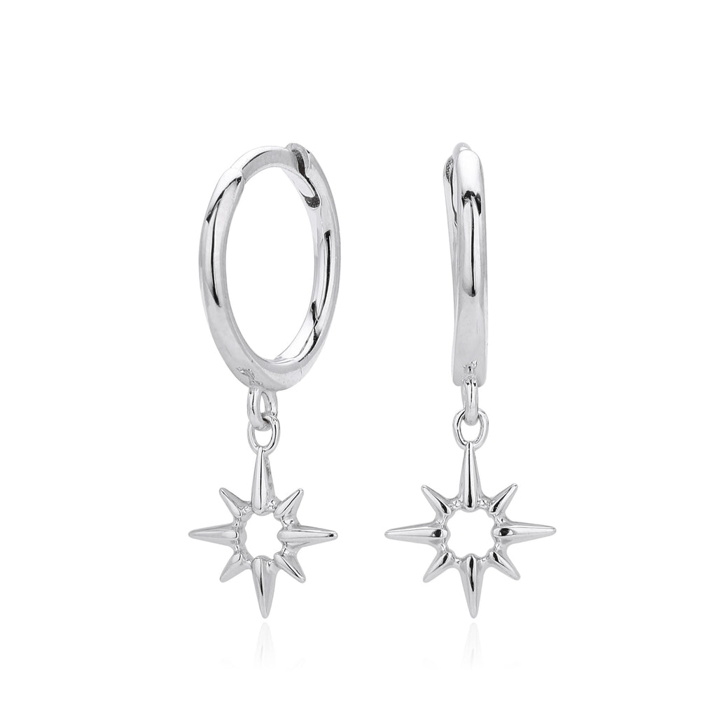 Damen Ohrhänger mit funkelndem Sternenmotiv aus hochwertigem 925 Sterling Silber Shop Nory