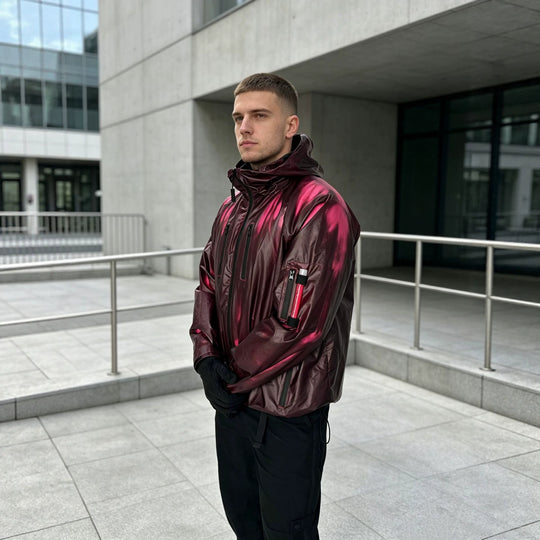 Herren Modische Langarmjacke mit Kapuze