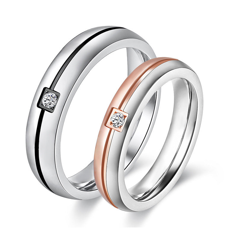 Damen eleganter Edelstahlring mit funkelndem Zirkonia-Shop Nory